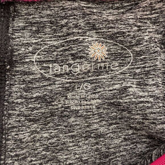 Tangerine Women's Charcoal Heather Ruched Side Zip Cropped Leggings Size Large - Picture 8 of 9